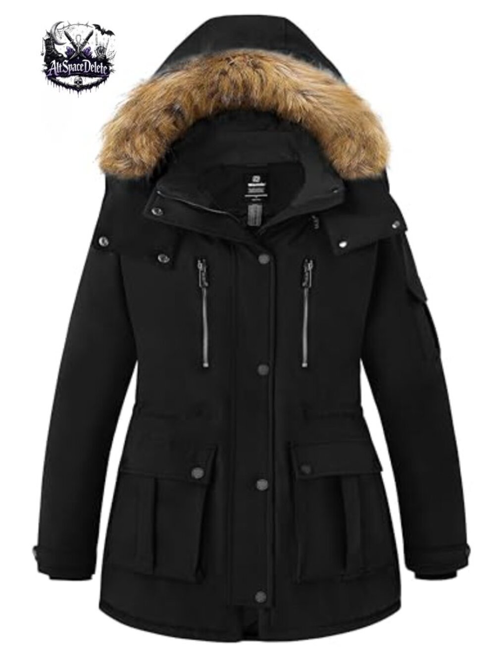 Plus Size Winter Parka Warm Puffer Coat with Hood